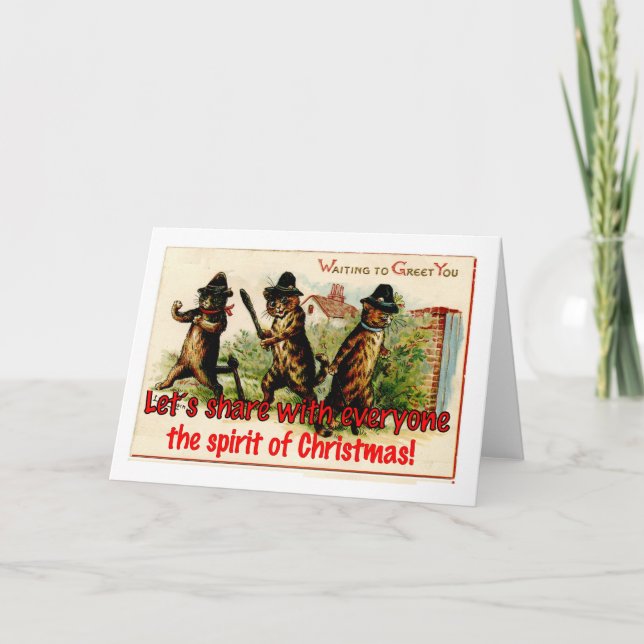 Cat christmas gang holiday card (Front)