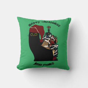 cat christmas gifts, personalised name cushion