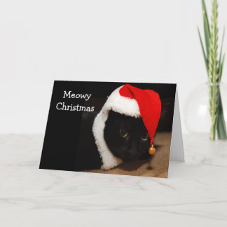 Cat Christmas Greeting Card