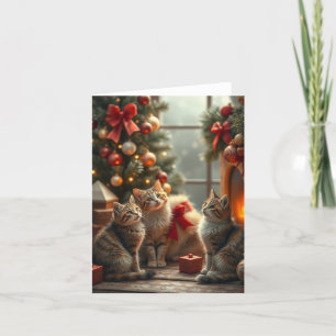 Cat Christmas  Holiday Card