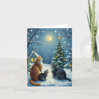 Cat Christmas  Holiday Card