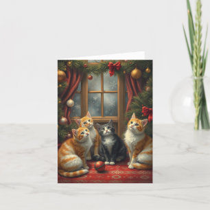 Cat Christmas Holiday Card
