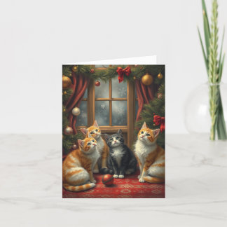 Cat Christmas  Holiday Card