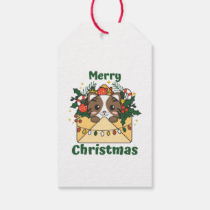 Cat Christmas Letter Winter Animals Cats Gift Tags