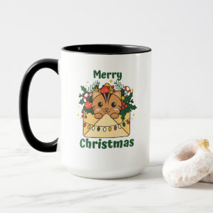 Cat Christmas Letter Winter Animals Cats Mug
