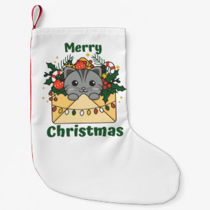 Cat Christmas Letter Winter Animals Cats Small Christmas Stocking