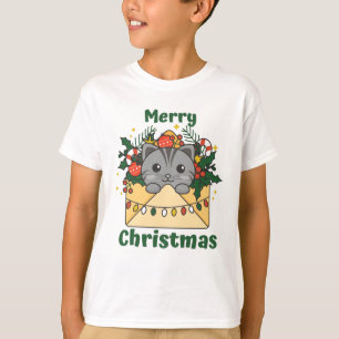 Cat Christmas Letter Winter Animals Cats T-Shirt