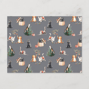 Cat Christmas Meow purr kitten Postcard