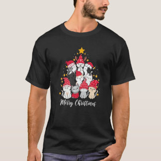 Cat Christmas Merry Catmas Xmas Cats Boys Girls T-Shirt