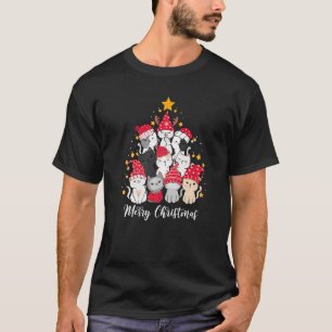 Cat Christmas Merry Catmas  Xmas Cats  Boys Girls T-Shirt