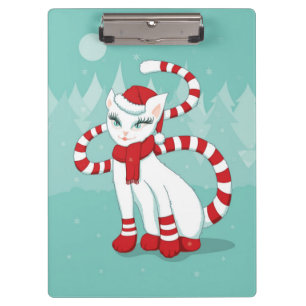 Cat Christmas Mood - Holiday Ready Kitty Clipboard