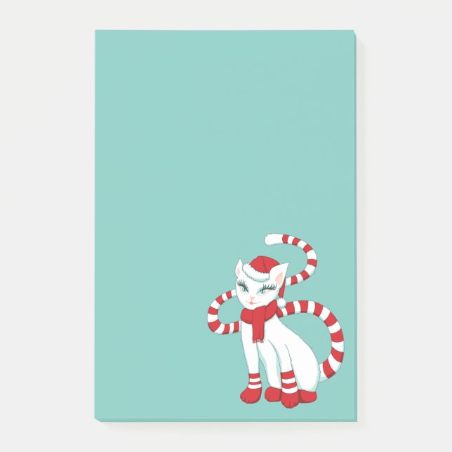 Cat Christmas Mood - Holiday Ready Kitty Post-it Notes (Front)