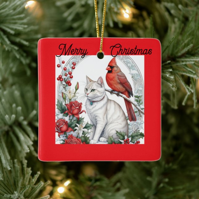 Cat Christmas Ornament (Tree)