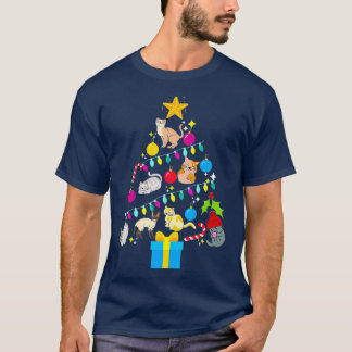 Cat Christmas Ornament Tree Funny Xmas T-Shirt