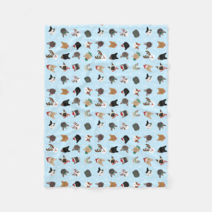 Cat Christmas Pattern Fleece Blanket