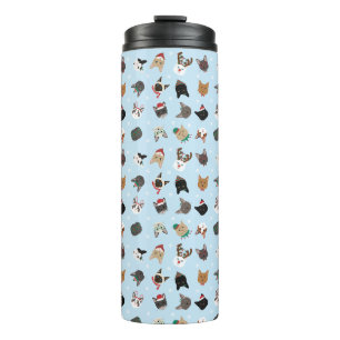 Cat Christmas Pattern Thermal Tumbler