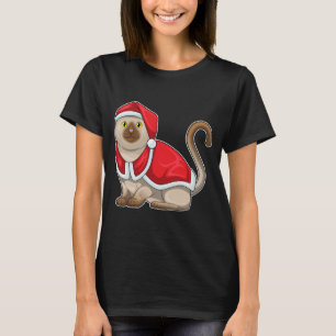 Cat Christmas Santa hat T-Shirt