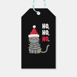 Cat Christmas Shirt Kids Funny Santa Cat Christmas Gift Tags