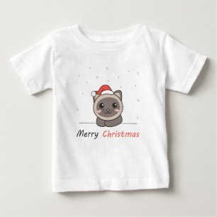Cat Christmas Snow Winter Animals Cats Baby T-Shirt