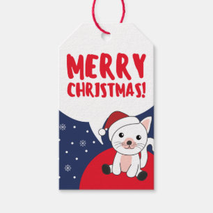 Cat Christmas Snow Winter Animals Cats Gift Tags