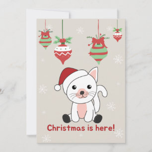 Cat Christmas Snow Winter Animals Cats Holiday Car Card