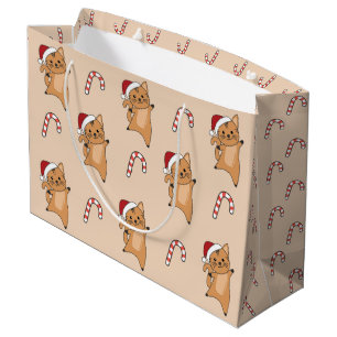 Cat Christmas Snow Winter Animals Cats Large Gift Bag