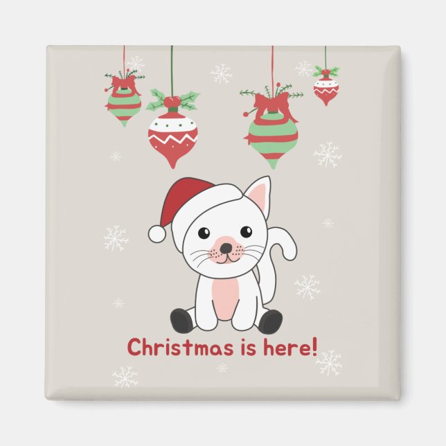 Cat Christmas Snow Winter Animals Cats Magnet (Front)