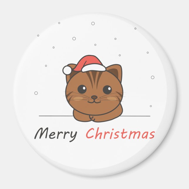 Cat Christmas Snow Winter Animals Cats Magnet (Front)