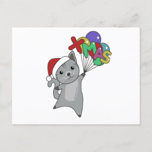 Cat Christmas Snow Winter Animals Cats Postcard