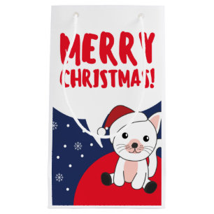 Cat Christmas Snow Winter Animals Cats Small Gift  Bag