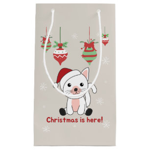 Cat Christmas Snow Winter Animals Cats Small Gift  Bag