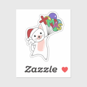 Cat Christmas Snow Winter Animals Cats Sticker