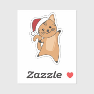 Cat Christmas Snow Winter Animals Cats Sticker