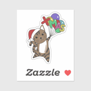 Cat Christmas Snow Winter Animals Cats Sticker