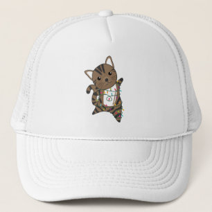 Cat Christmas Snow Winter Animals Cats Trucker Hat