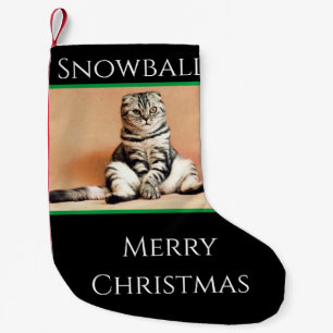 Cat Christmas Stocking Personalised