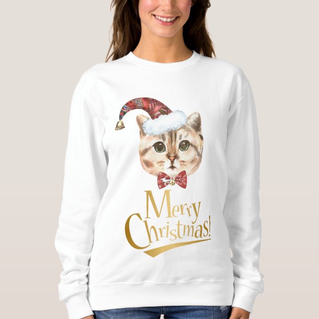 Cat Christmas Sweatshirt (Front)