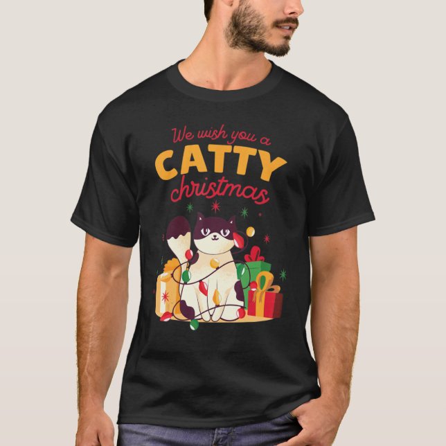 Cat Christmas T-Shirt (Front)
