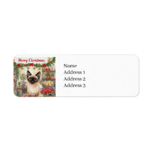 Cat Christmas themed for Siamese Cat Lovers