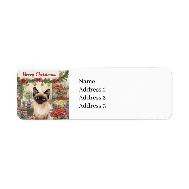 Cat Christmas themed for Siamese Cat Lovers (Front)