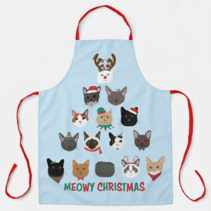 Cat Christmas Tree Apron
