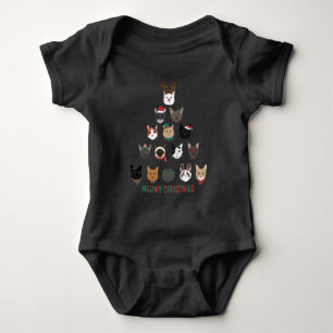 Cat Christmas Tree Baby Bodysuit
