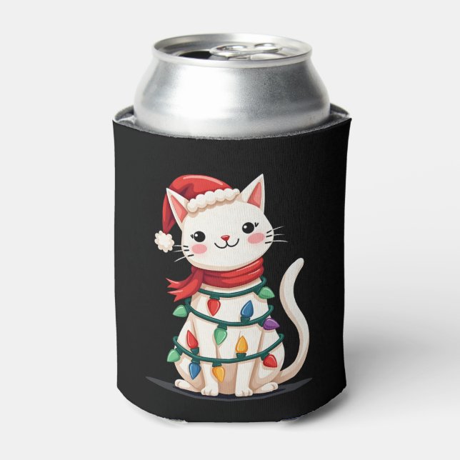 Cat Christmas Tree Christmas (1) Can Cooler (Can Front)