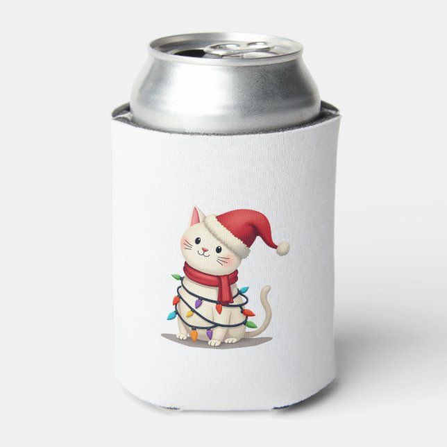 Cat Christmas Tree Christmas (2) Can Cooler (Can Front)