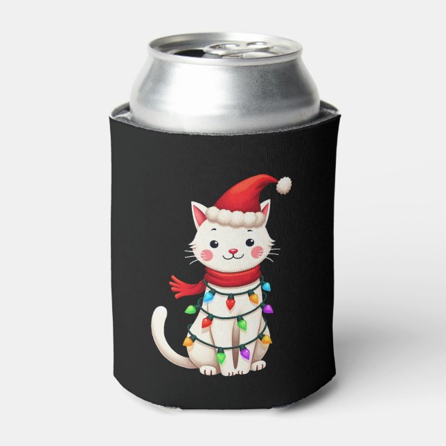 Cat Christmas Tree Christmas (2) Can Cooler (Can Front)