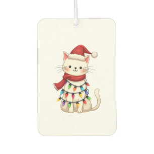 Cat Christmas Tree Christmas (3) Car Air Freshener