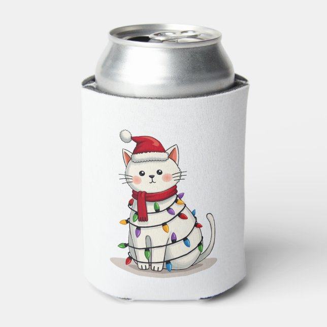 Cat Christmas Tree Christmas (4) Can Cooler (Can Front)