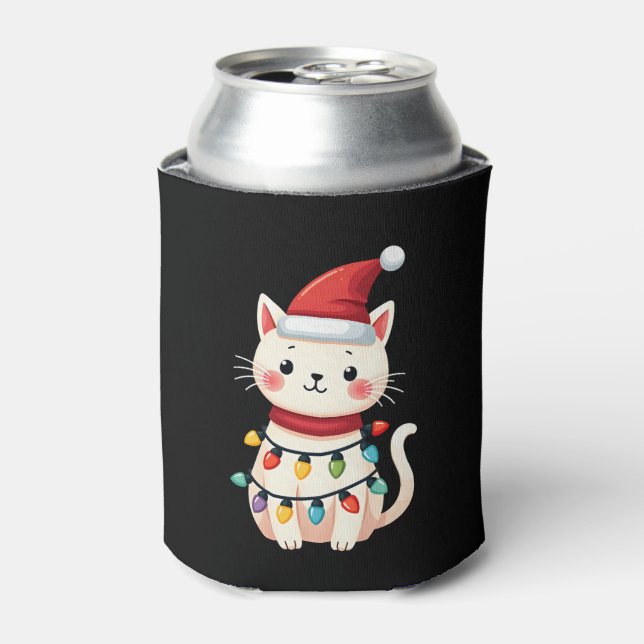 Cat Christmas Tree Christmas (4) Can Cooler (Can Front)