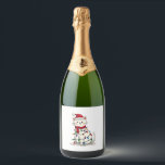 Cat Christmas Tree Christmas (4) Sparkling Wine Label<br><div class="desc">Cat Christmas Tree Christmas (4)</div>
