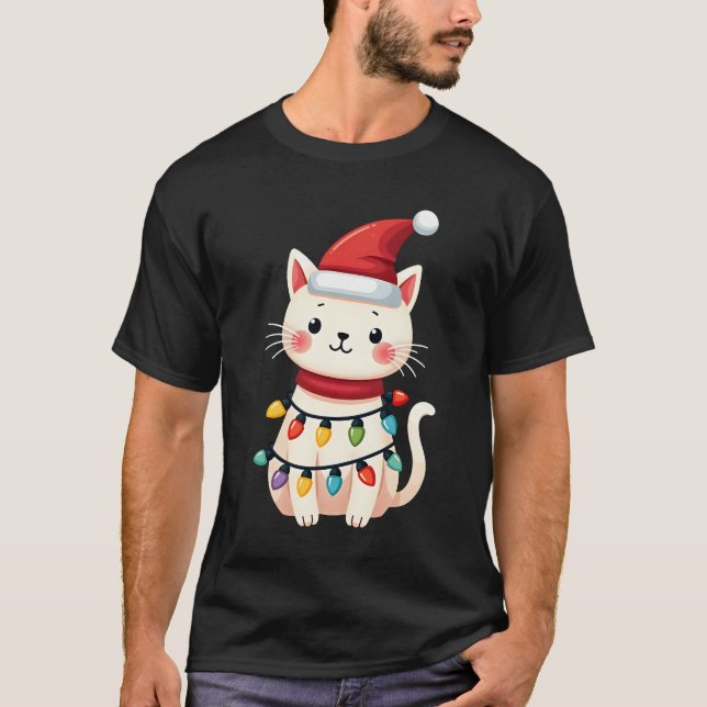 Cat Christmas Tree Christmas (4) T-Shirt (Front)